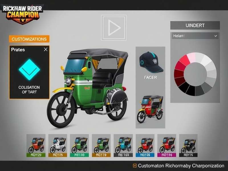 Rickshaw Rider Champion Customization Options